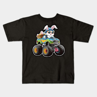 Happy Easter Monster Truck - funny bunny trucker Kids T-Shirt